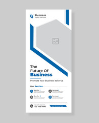 Corporate creative rollup or banner design template 