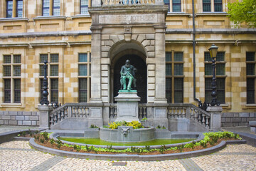 Statue to famous Flemish writer Hendrik Conscience in Antwerp, Belgium