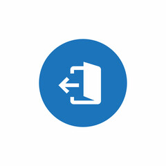Poster - Log out, exit, resign sign symbol icon vector on circle button