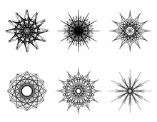 Abstract Pictures In Similar To Snowflakes And Cobwebs