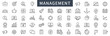 Business and management line icons set. Management icon collection. Vector illustrator