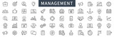 Fototapeta  - Business and management line icons set. Management icon collection. Vector illustrator