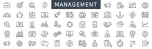 Business And Management Line Icons Set. Management Icon Collection. Vector Illustrator