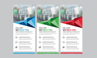 Wall Mural - Roll up banner vector template