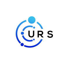 URS  Letter Technology Logo Design On White Background. URS  Creative Initials Letter IT Logo Concept. URS  Letter Design. 