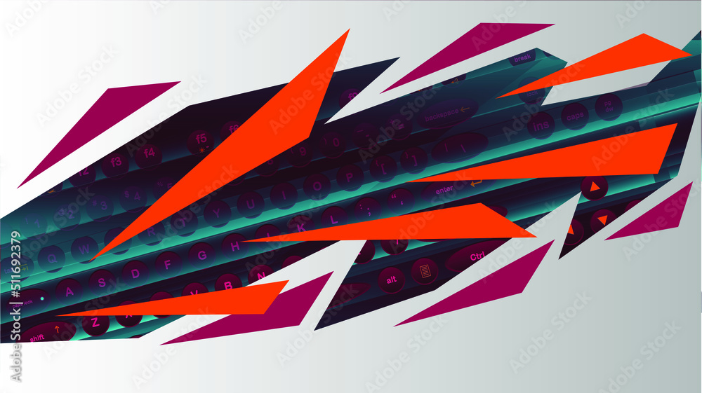 Car sticker stripes of Computer Keyboard Stock Vector | Adobe Stock