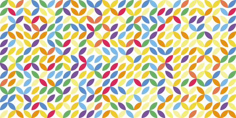 Colorful red blue green yellow leaf pattern camouflage wavy tiles net Colorful docking scales squama vector illustration.
