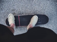 Point Of View Riding Skateboard