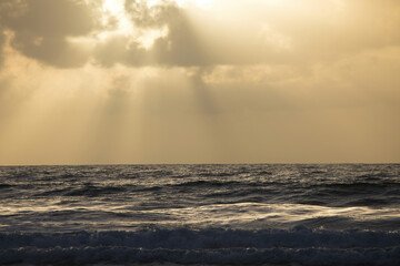 Sticker - Ocean surf in the sunset