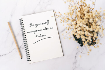 Wall Mural - Life inspirational quotes - Be your self everyone else is taken