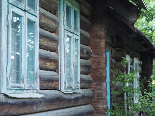 Poster - old wooden window