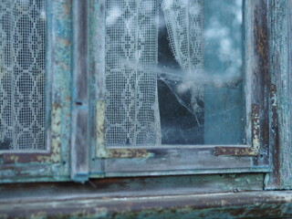 Poster - old wooden window