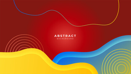 Wall Mural - Modern colorful abstract background for business presentation design template with geometric shapes