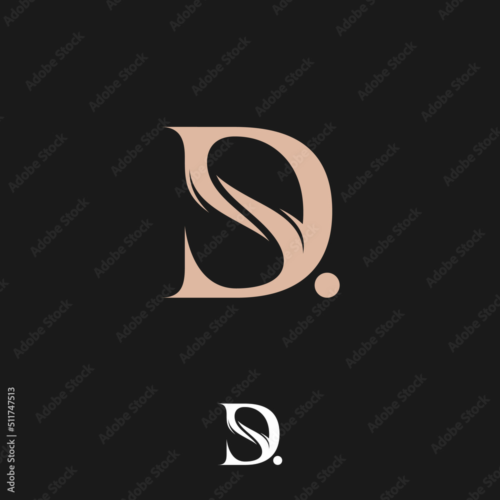 Alphabet letter monogram icon logo DS or SD Stock Vector | Adobe Stock