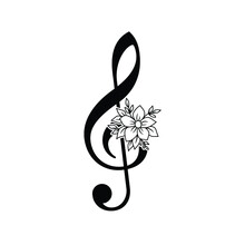 Music Key Floral Design