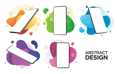 Wall Mural - smartphone abstract geometric background