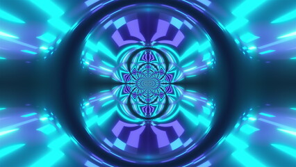 Poster - Neon lights. Computer generated 3d render