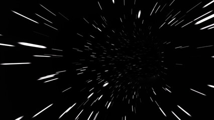 Poster - Tunnel through the stars. Computer generated 3d render