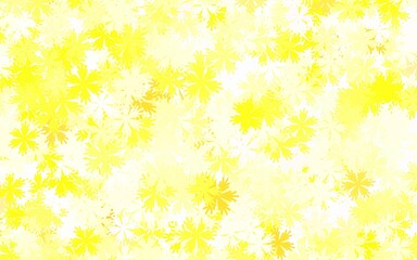 Wall Mural - Light Green, Yellow vector doodle background with flowers.