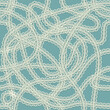 Seamless pattern of texture with white lace ribbons. Twisted lacy fabric strips background.