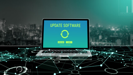 Software update on computer for modish version of device software upgrade