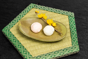 Wall Mural - 和菓子と抹茶　Japanese sweets (wagashi) and matcha 