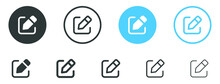 Edit Pen Icon, Create Modify Pen Sign Button, Pencil Icon, Sign Up Icon - Editing Text File Document Icons