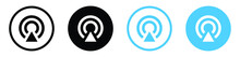Hotspot Network Signal Icon, Transmission Antenna Radio Tower Icon Symbol - Broadcast, Masts, Wireless Connection Icons Button