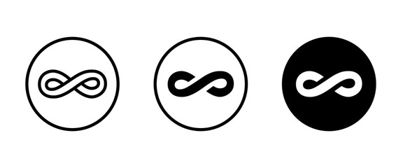 Wall Mural - infinity loop icon, icons vector, sign, symbol, logo, illustration, editable stroke, flat design sty
