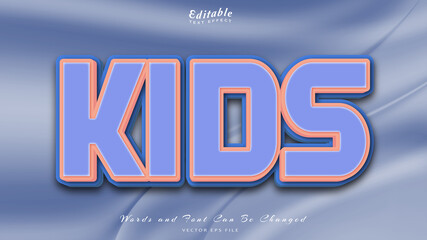 Wall Mural - kids editable text effect, free font