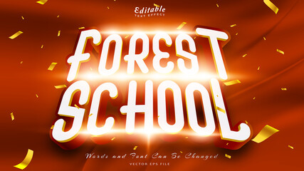 Wall Mural - forest school text effect