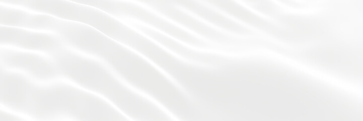 Wall Mural - White abstract wave background. Rippled cloth.