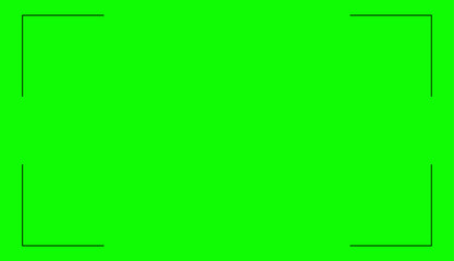 Sticker - Green screen blank background, empty digital video template mockup vector illustration