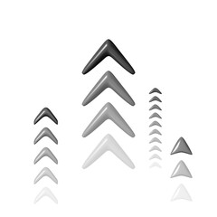 Poster - Black 3D arrow moving up. Arrow animation concept