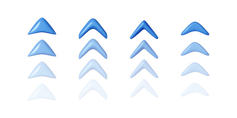 Poster - Arrow line direction. Set of 3D arrow moving or animation