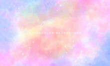 Pink Blue Watercolor Background