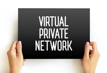 Aufkleber - virtual private network - encrypted connection over the internet from a device to a network, text on