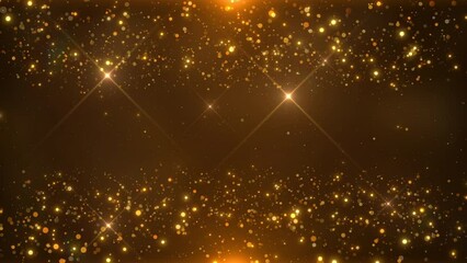 Wall Mural - floating golden particles background celebration