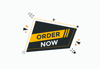 Order Now text button. Web button banner template Order Now
