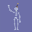 © WinWinFolly - Skeleton party, cartoon style. Trendy modern vector illustration, hand drawn