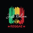 Reggae illustration typography. perfect for t shirt design