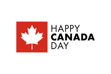 canada day 1st july. happy canada day modern cover, banner, card or poster, design concept with text