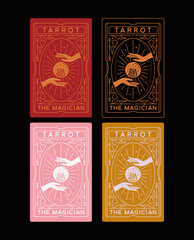 Tarot Card Minimalist Vector Illustration	