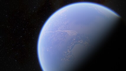 Planets and galaxy, science fiction wallpaper. Beauty of deep space. Billions of galaxy in the universe Cosmic art background 3d render
