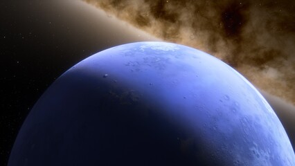 planets and galaxy, science fiction wallpaper. beauty of deep space. billions of galaxy in the unive