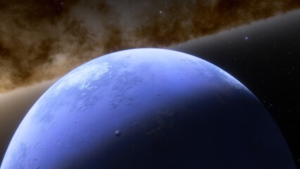 planets and galaxy, science fiction wallpaper. beauty of deep space. billions of galaxy in the unive