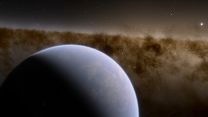 planets and galaxy, science fiction wallpaper. beauty of deep space. billions of galaxy in the unive