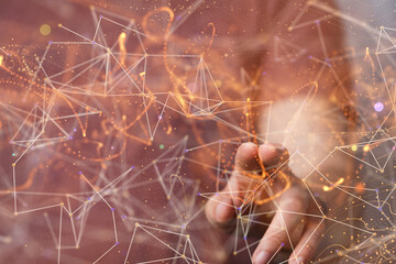 Wall Mural - internet connection in outer space