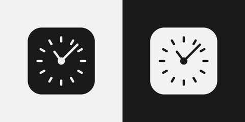 Clock vector basic shape icon