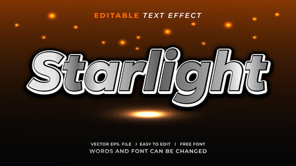 Silver Starlight Text Effect